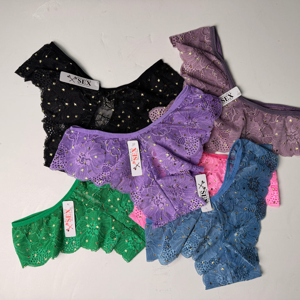 Tanga de encaje fino para dama
