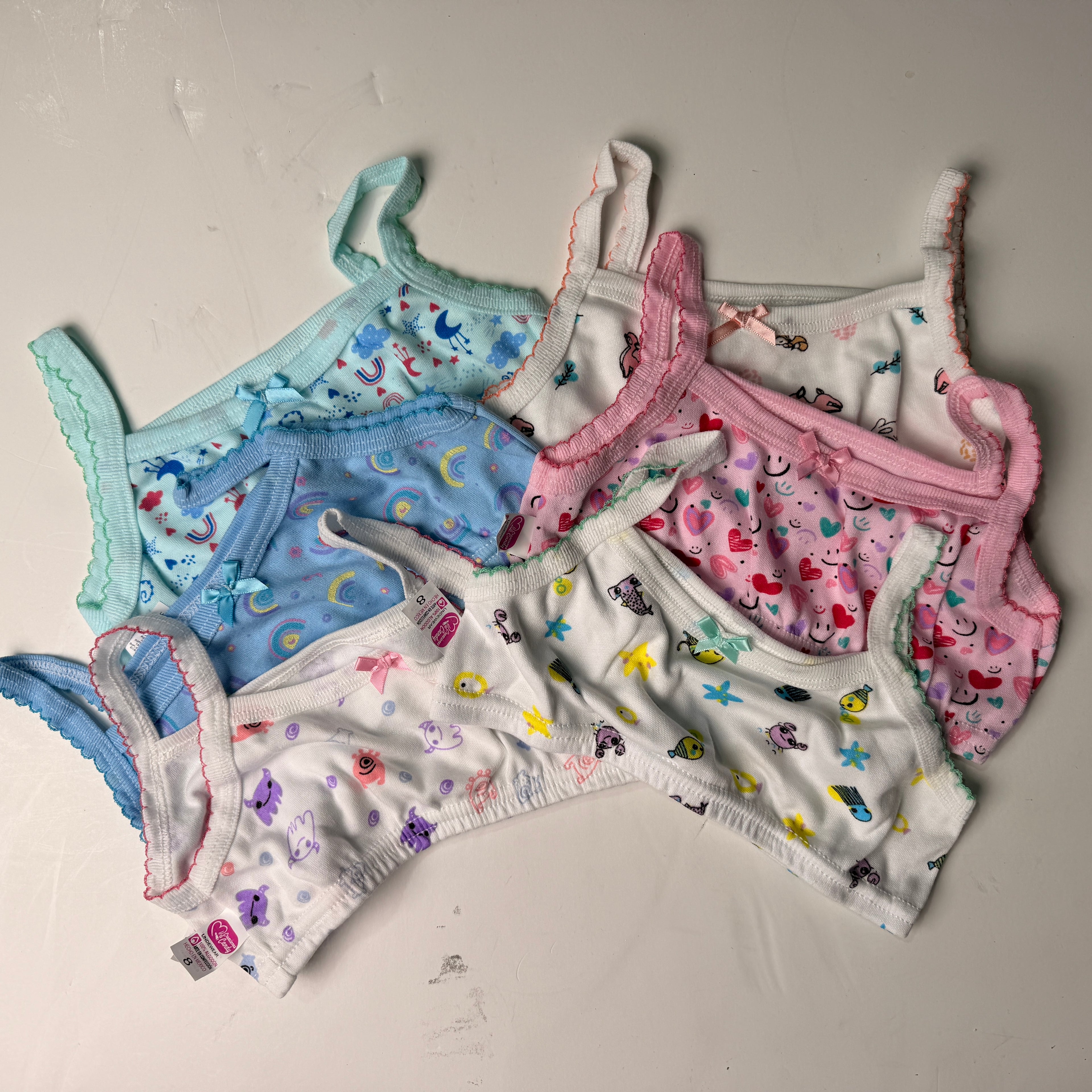 Corpiño estampado de algodón para niña