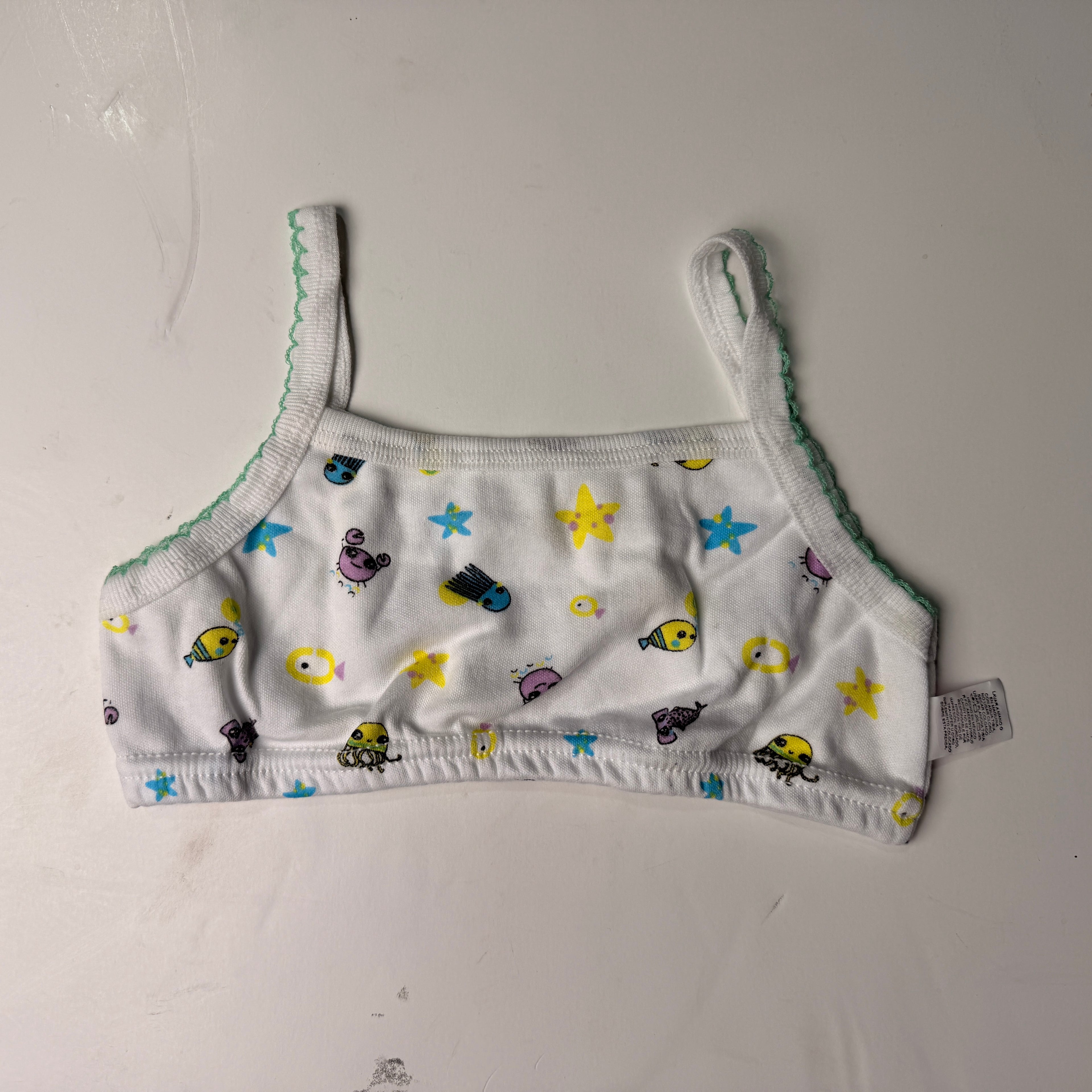 Corpiño estampado de algodón para niña