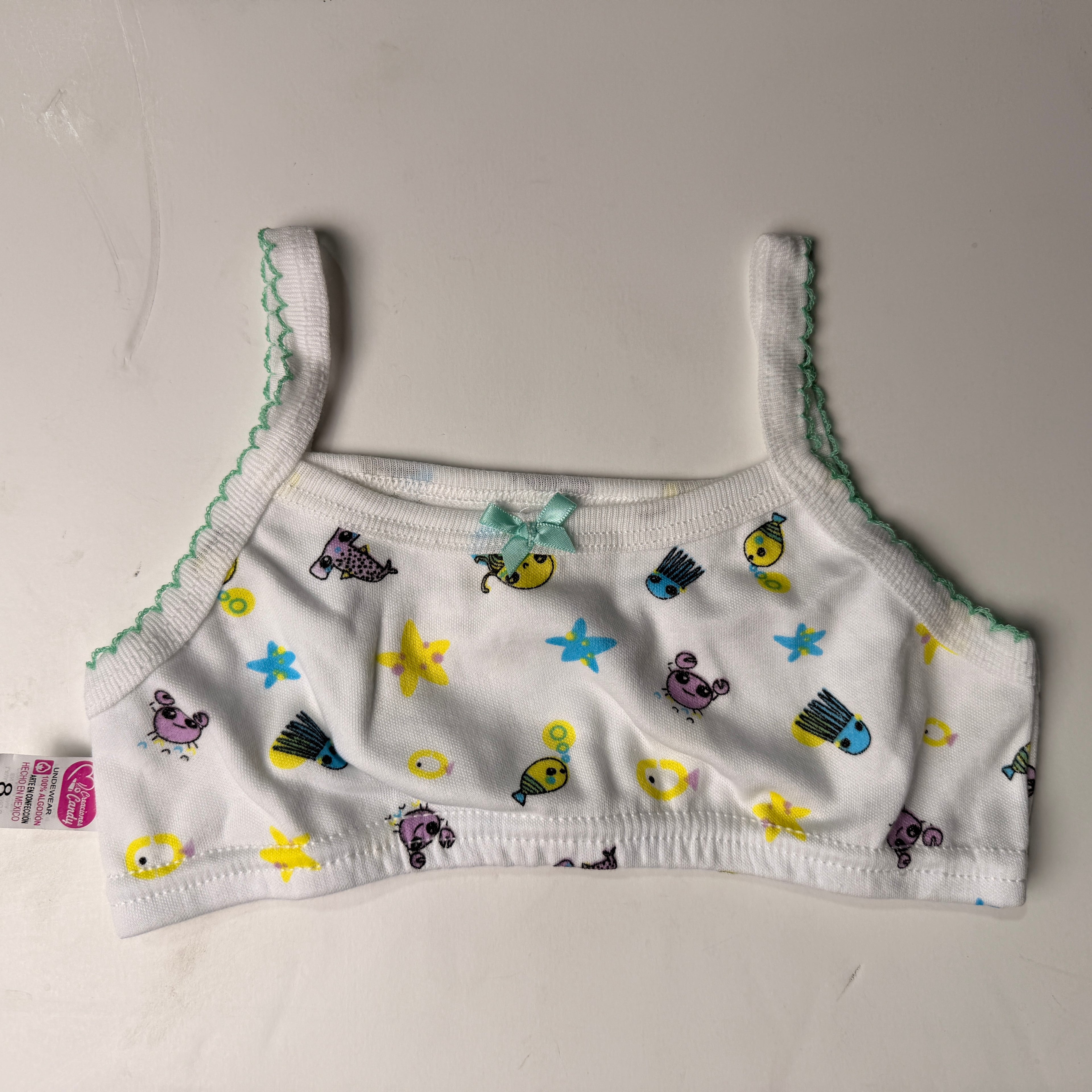 Corpiño estampado de algodón para niña